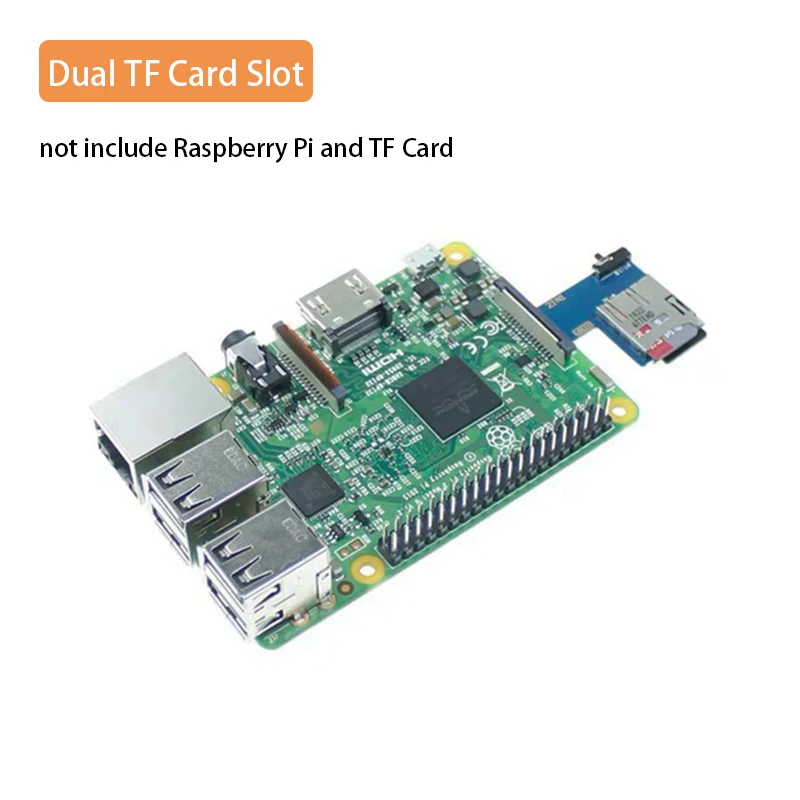 

Raspberry Pi 4 Dual TF SD Card Slot Board Switch 2 Systems 2IN1 Card Module Compatible With Raspberry Pi 4B/3B+/Pi3/2B