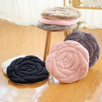 Office Chair Pad Tatami Plush Padded Cushion Mat 1pcs Home Autumn and Winter Rose Cushion