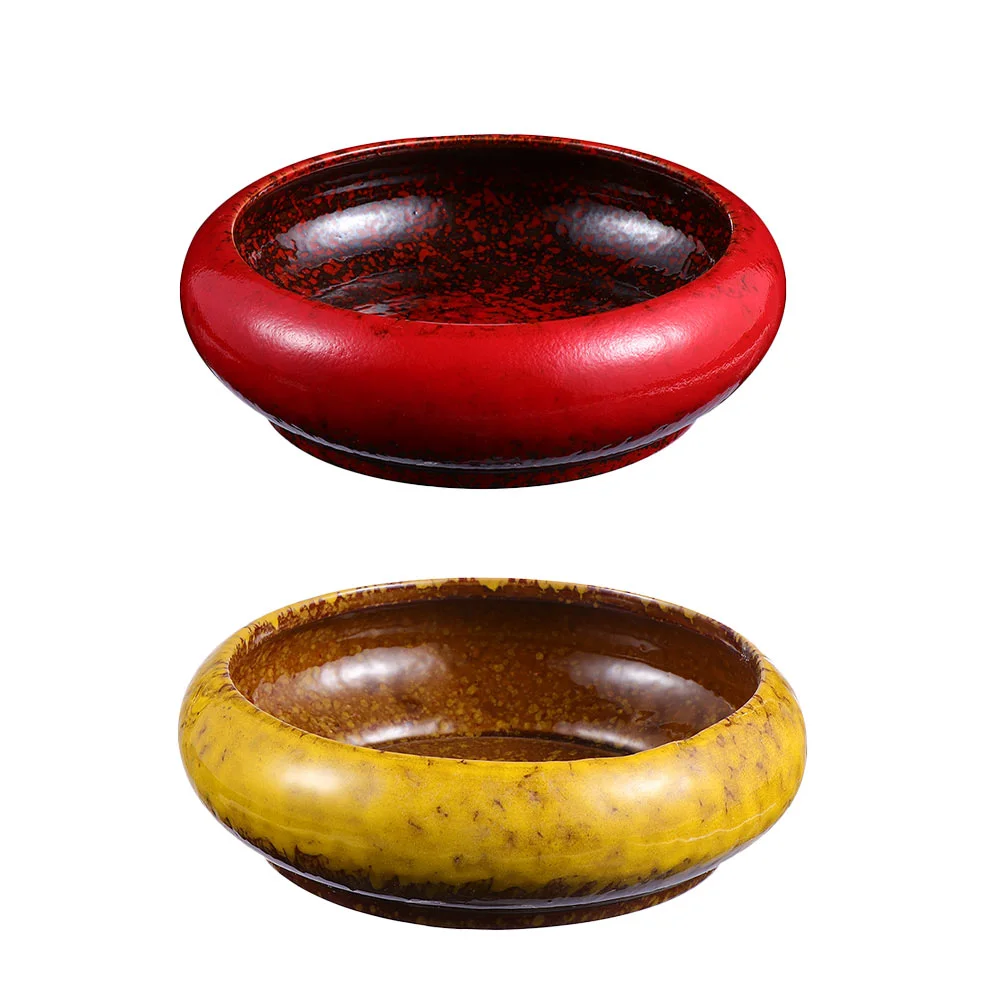 

2pcs Retro Artistic Flower Pot Succulent Planter Bonsai Ceramic Container