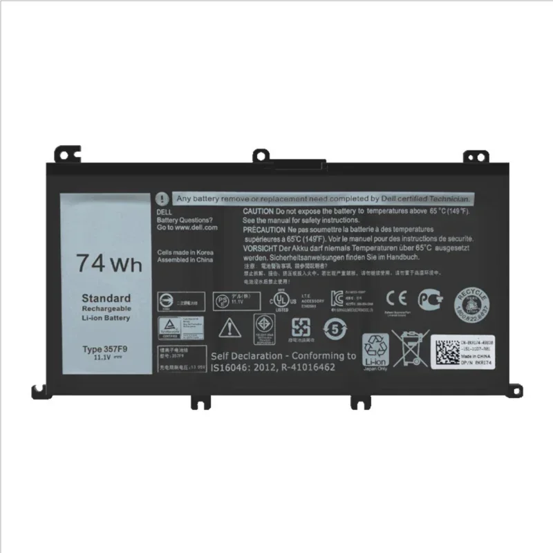 Фото Аккумулятор для ноутбуков Dell Inspiron 15 5576, 5577, 7566, 7557, 7567, 7566, 5576, 7559, P57F, P65F, P57F 71JF4, P65F001, P57F001, INS15PD (357F9) №1