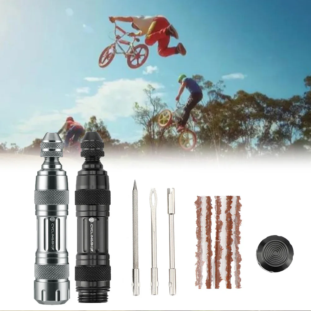 

Tubeless MTB Bike Vacuum Tire Tyre Puncture Repair Kit Bike Puncture Repair Tool Maintenance Set Emergency Cycling Equipment