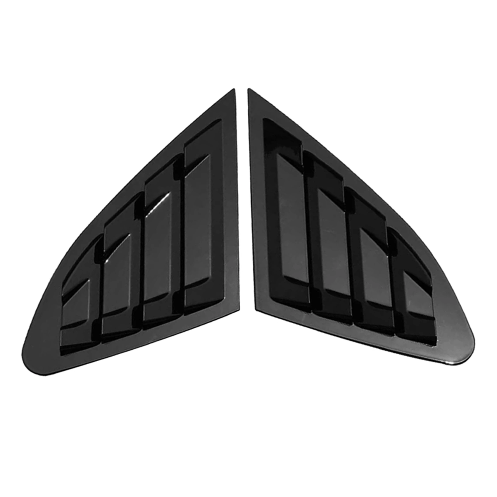

Car Rear Window Louver Shutter Cover Trim for Chevrolet Malibu 2016 2017 2018 2019 Window Side Vent Trim Glossy Black