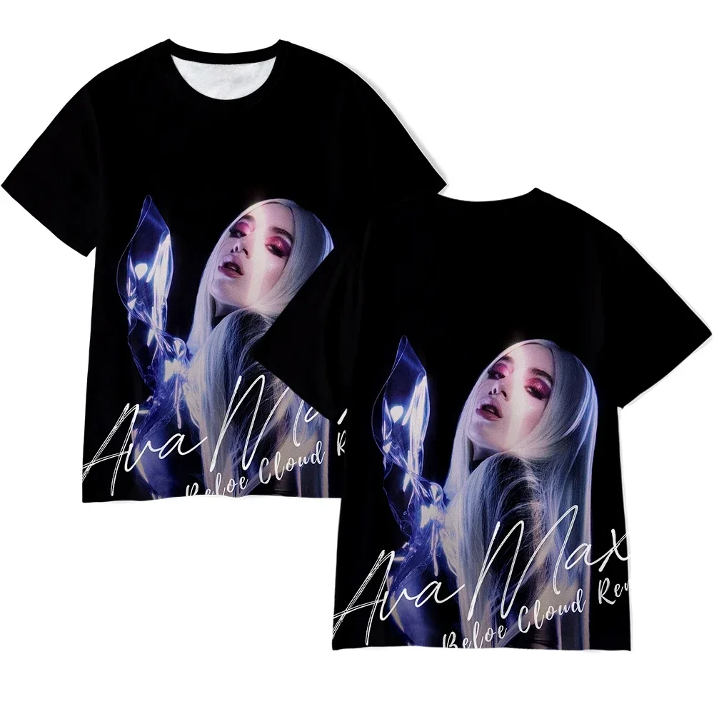 Популярная футболка Singser Ava Max с 3d принтом модные повседневные забавные топы в