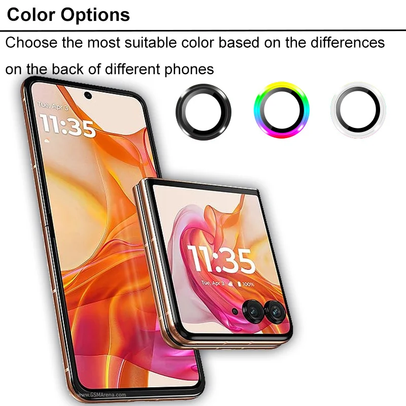 Защитные колпачки для камеры Motorola 50 Ultra с металлическим кольцом из закаленного