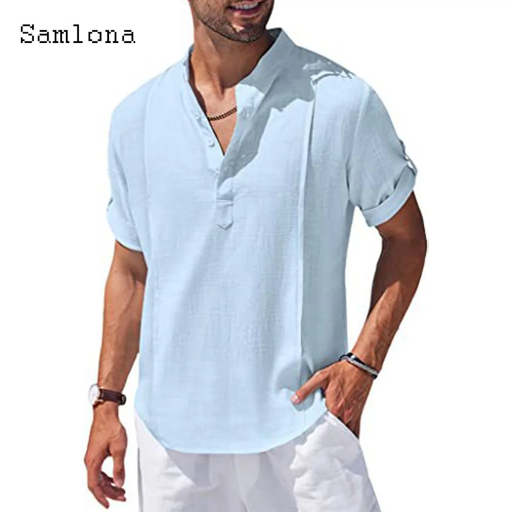 Рисунок 3 - Рубашка Мужская льняная с воротником-стойкой