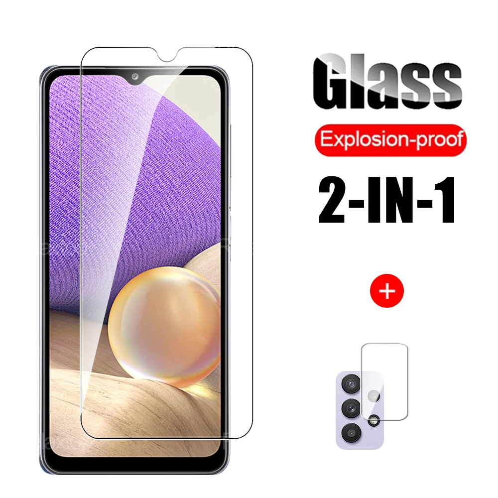 

2в1 закаленное переднее стекло объектива для Samsung Galaxy A32 A31 A30 A30S 5G 4G защитная пленка