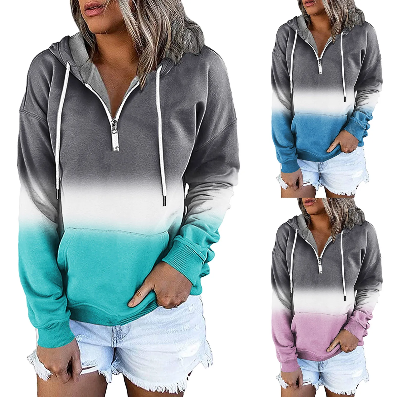 

Plus Size Hoodies Sweatshirt Women Fashion Solid Long Sleeve Pullovers Hoodies Female Autumn Winter Tracksuit Hoody Coats Blouse