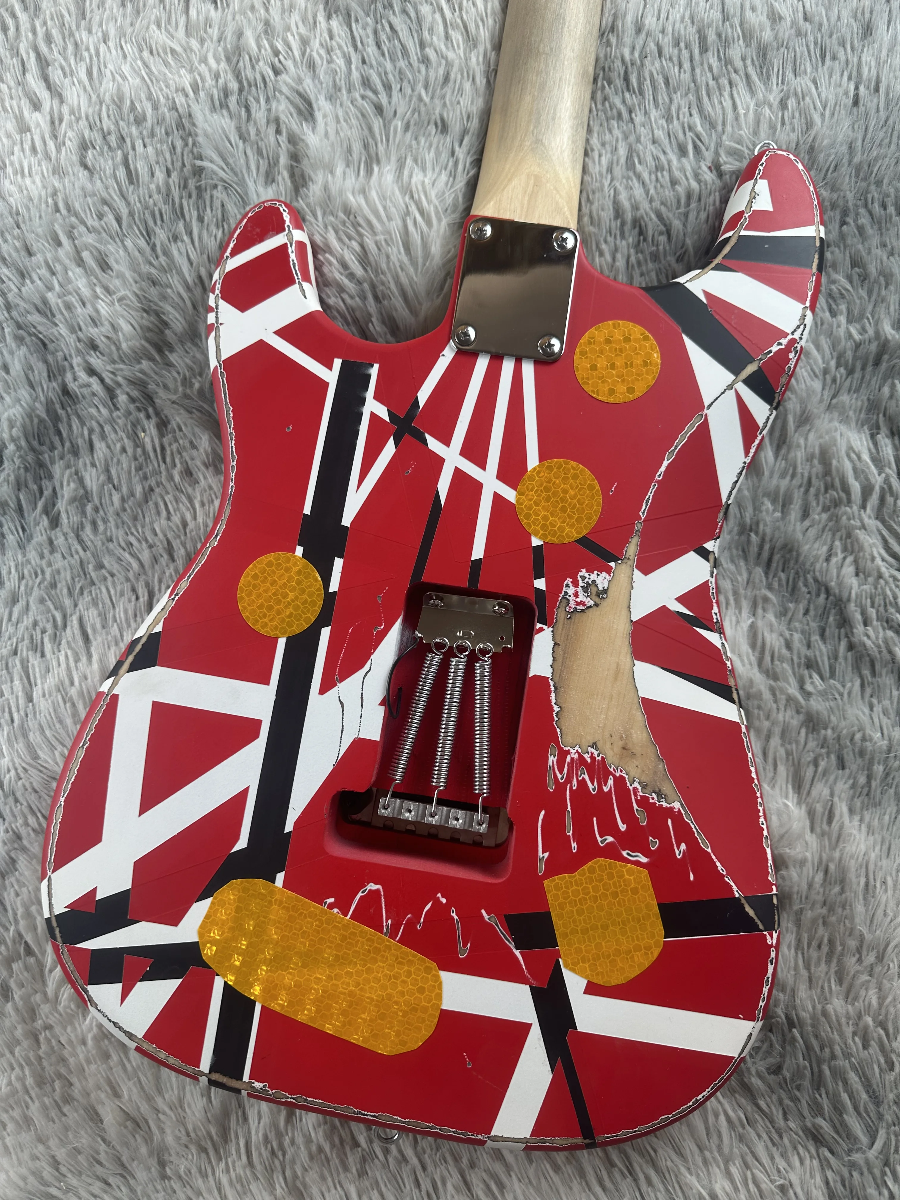 Велосипедные аксессуары Reli Yes pesada Floyd Rose Tremolo Bridge Red Frank 5150 Ryas blancas y Negras Edward Eddie Van Halen