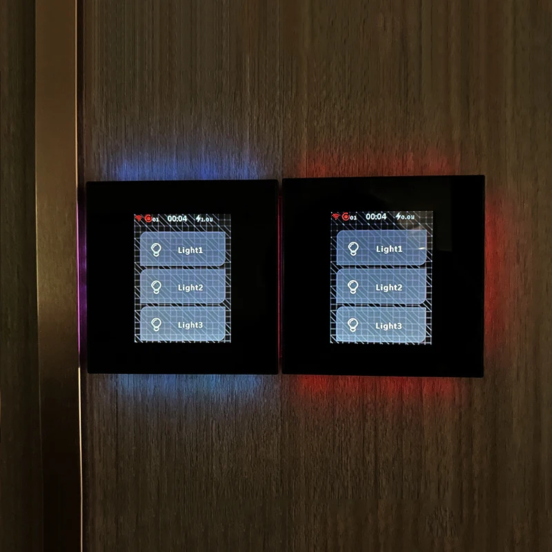 Фото Автоматизация умного дома ЖК-дисплей Wi-Fi Mesh Голосовое управление Alexa Google Беспроводной электрический умный Wi-Fi Настенный сенсорный выключатель света Приложение Пульт дистанционного управления №5