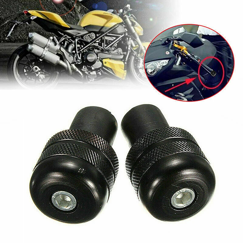 

2Pcs Motorcycle Aluminum Handlebar Gear Balanced Plug Slider Handle Bar End Weights Grips Cap For Motorcycle