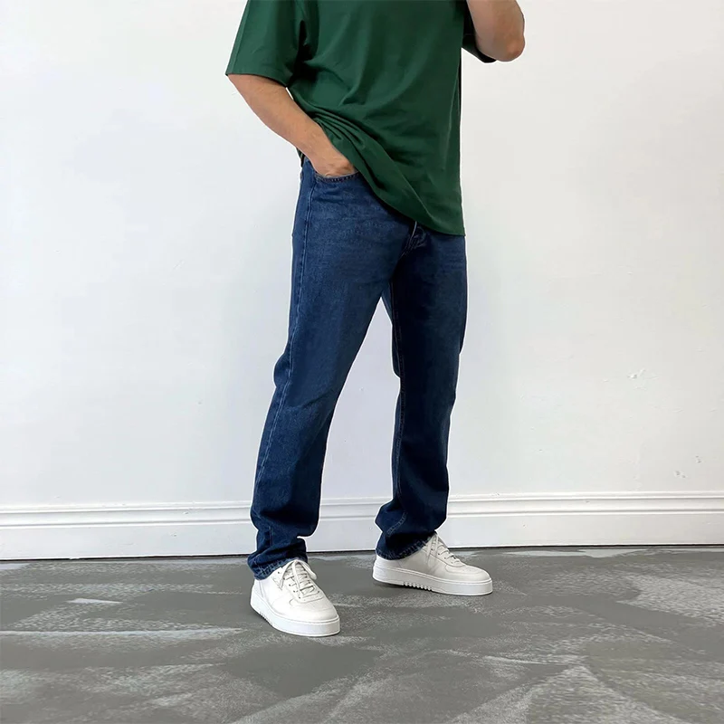 Dropshipping Men Printed Stripe Jeans Lucky Cloud Lightning Pattern Straight High Quality Jean Teen Street Hip Hop Denim Pants