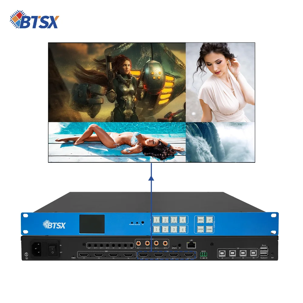 Фото Контроллер видеостен 4K60, матричный HDMI-процессор и мультиэкранный процессор для систем безопасности, мониторинга и конференц-залов №4