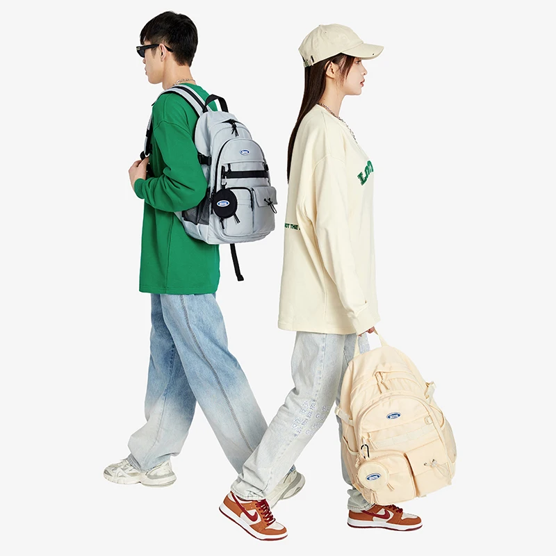 Shouldcat Schoolbag Simple Large Capacity  Bag Waterproof Teenage Women Travel Backpack Bag Solid Color Shoulder Bags Girl