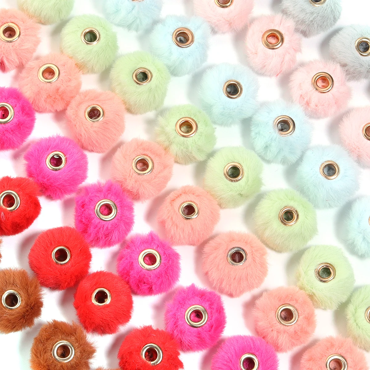 10 шт./лот 2 см шариковые бусины с покрытием из искусственного кроличьего меха