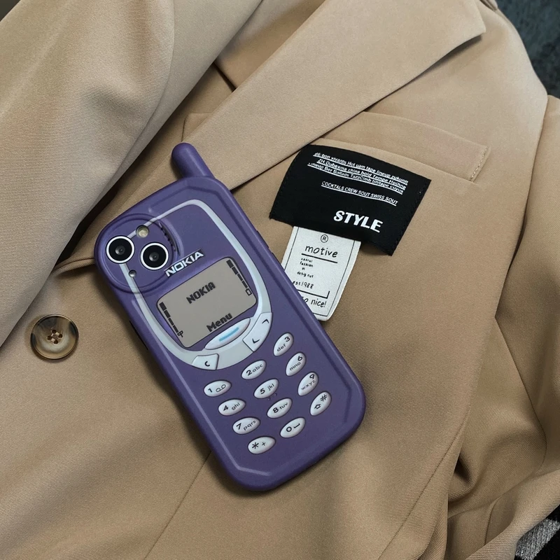 

Ins Retro fashion Nokia Pattern Phone Case For iPhone 11 12 13 Pro Xs Max Xr X 7 8 Puls SE 2 Cute Soft Silicone Cover Funda