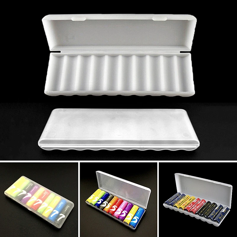 3 Sizes Plastic Battery Storage Box Hard Container Case for 10Pcs AAA/AA/18650 Battery Portable Batterij Organizer Box Wholesale