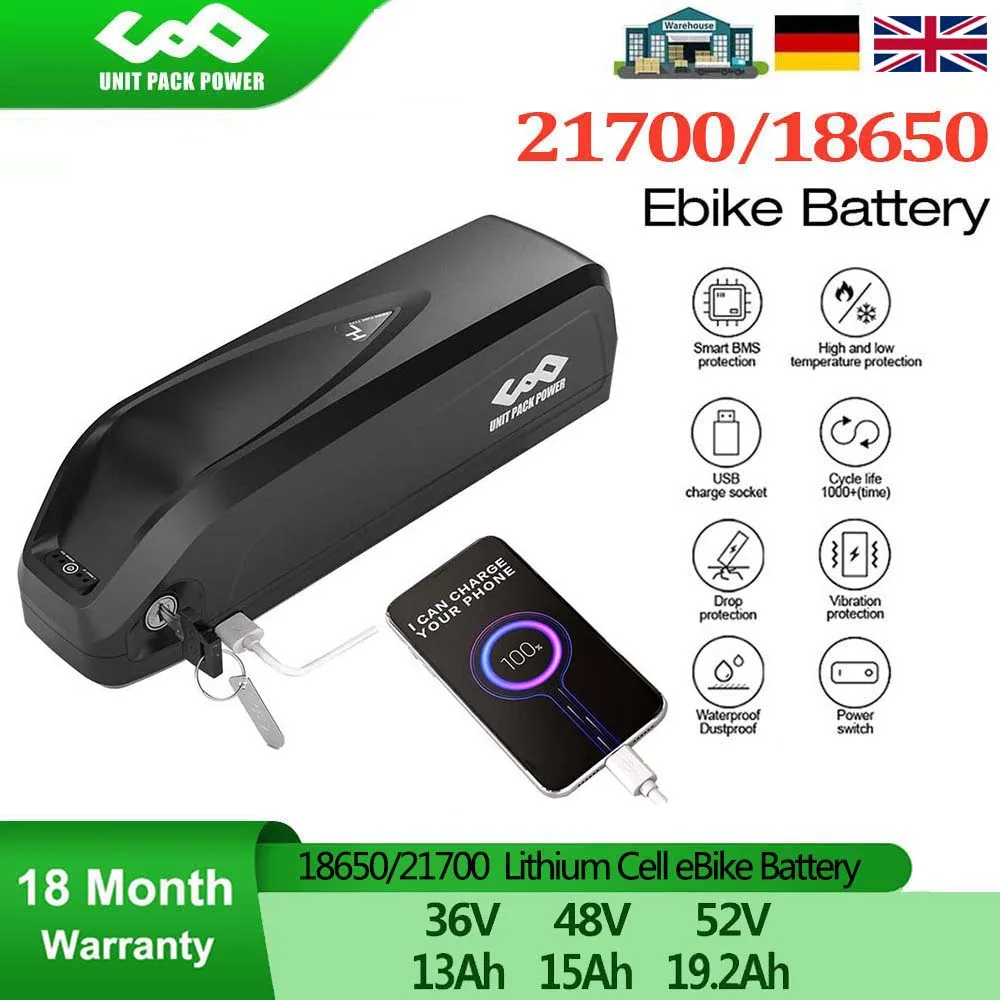 Батарея Hailong eBike 48V 12.8Ah 18650 натуральная батарея LG для велосипеда Bafang TSDZ2 1000W 750W 500W 250W