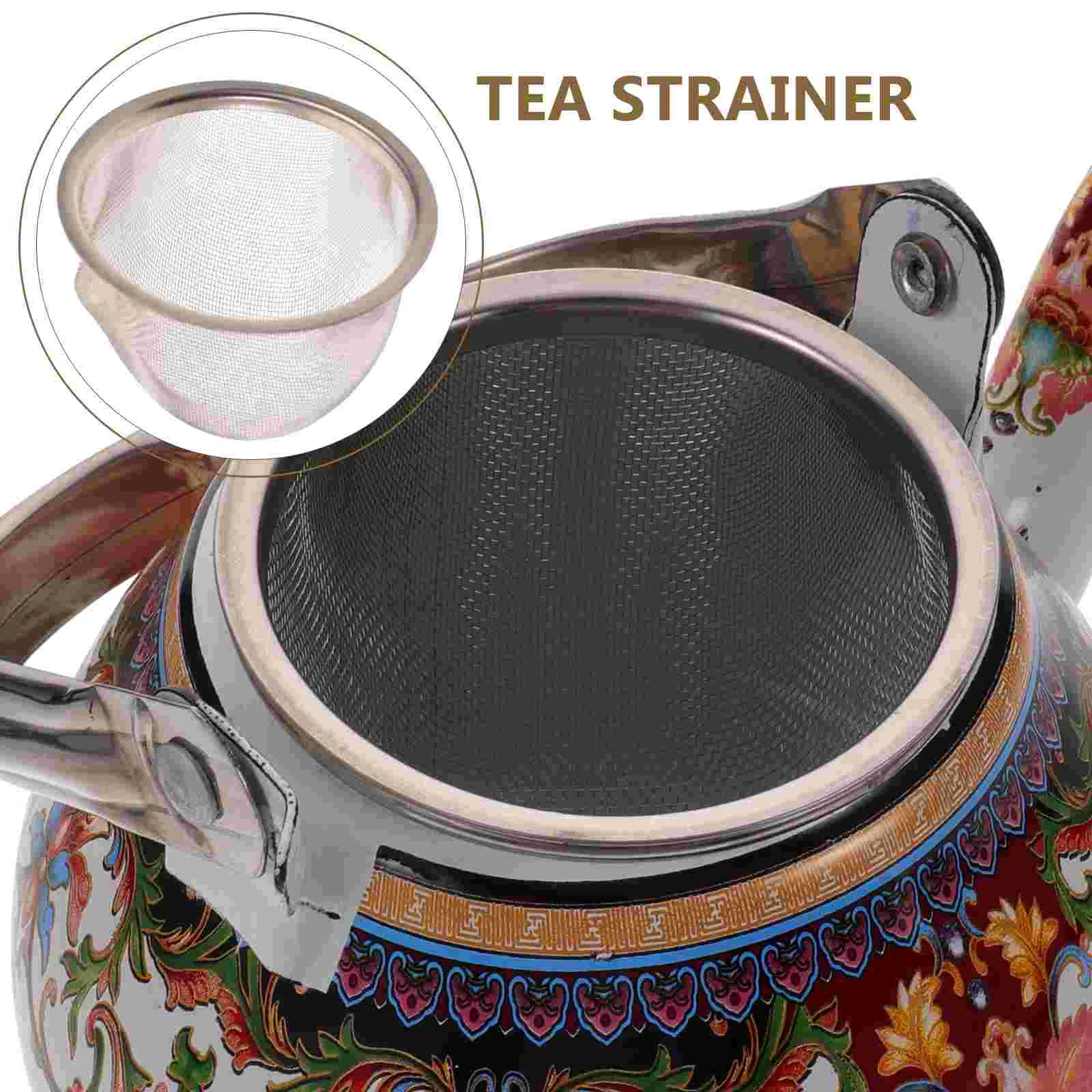 

Household Enamel Tea Pot Household Tea Kettle Hot Water Coffee Tea Kettle Pot for Stovetop with Strainer