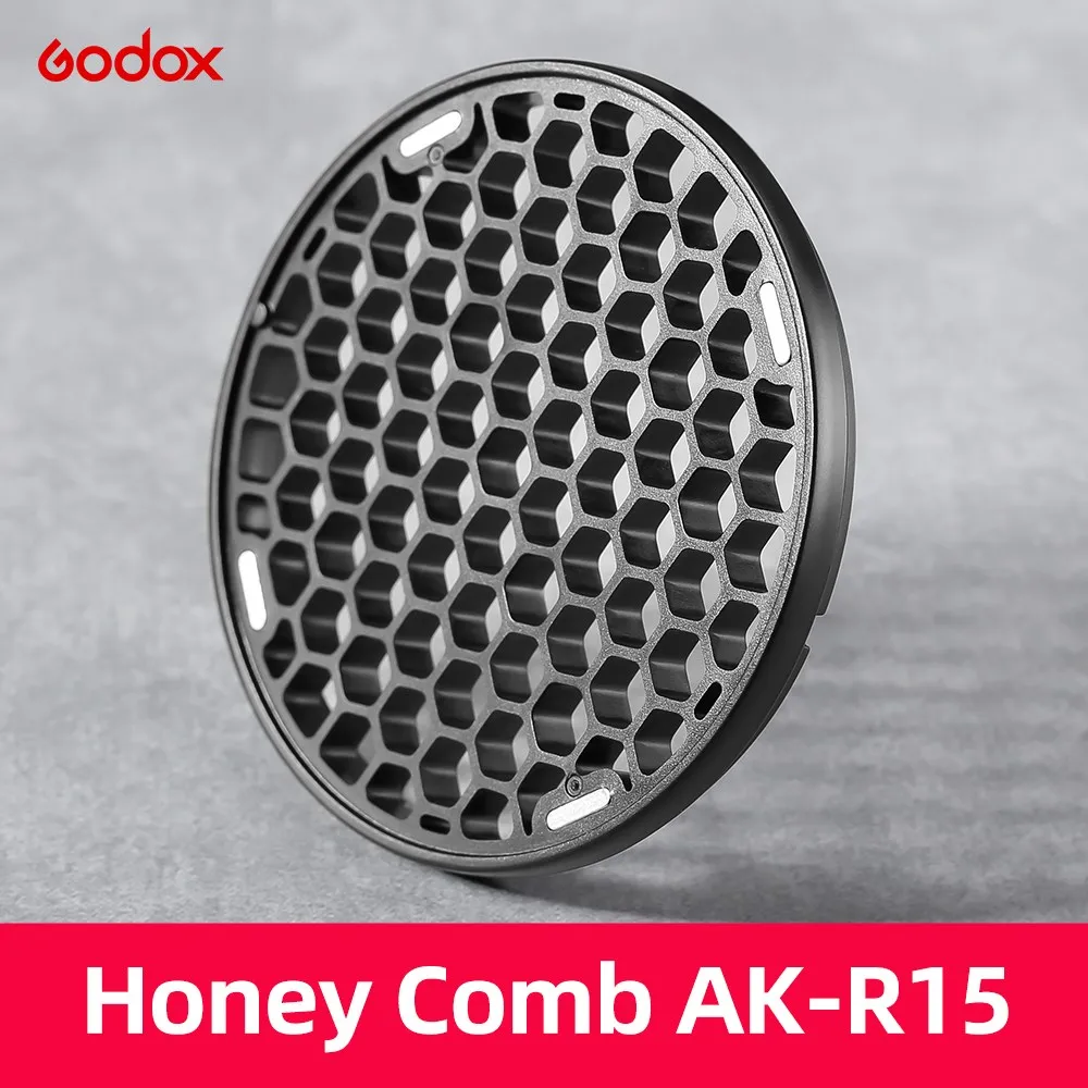 Фото Комплекты Godox AK-R1 S-R2: воротники-отражатели, сноут, цветные фильтры, рефлекторы, соты, диффузоры для вспышек Godox AD200 H200R V1 №5