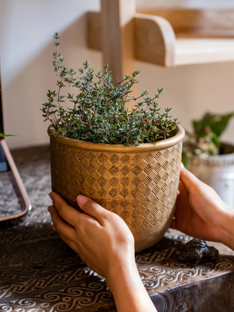 

Версаль, искусственный цемент, цветочный горшок, украшение для бонсая, зеленое растение, высококачественный садовый вафельный узор