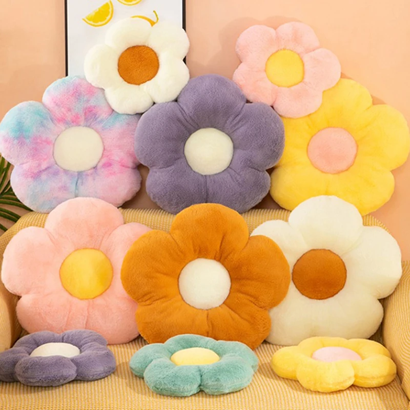 

Flower Plush Throw Pillow Soft Plant Sunflower Chair Cushion Living Bedroom Home Decorative Pillows Sofa Cushions Birthday Gifts