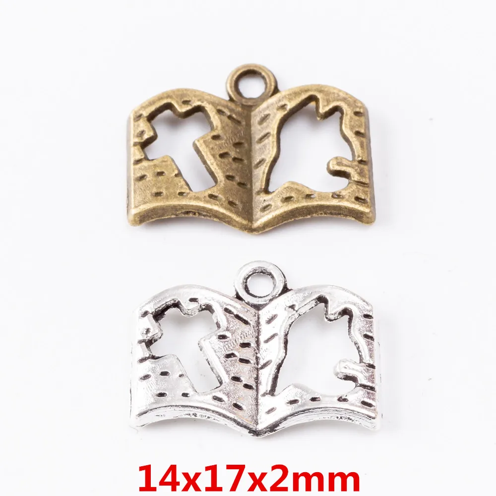 70 шт. (книга) винтажный металлический кулон из цинкового сплава аксессуары для