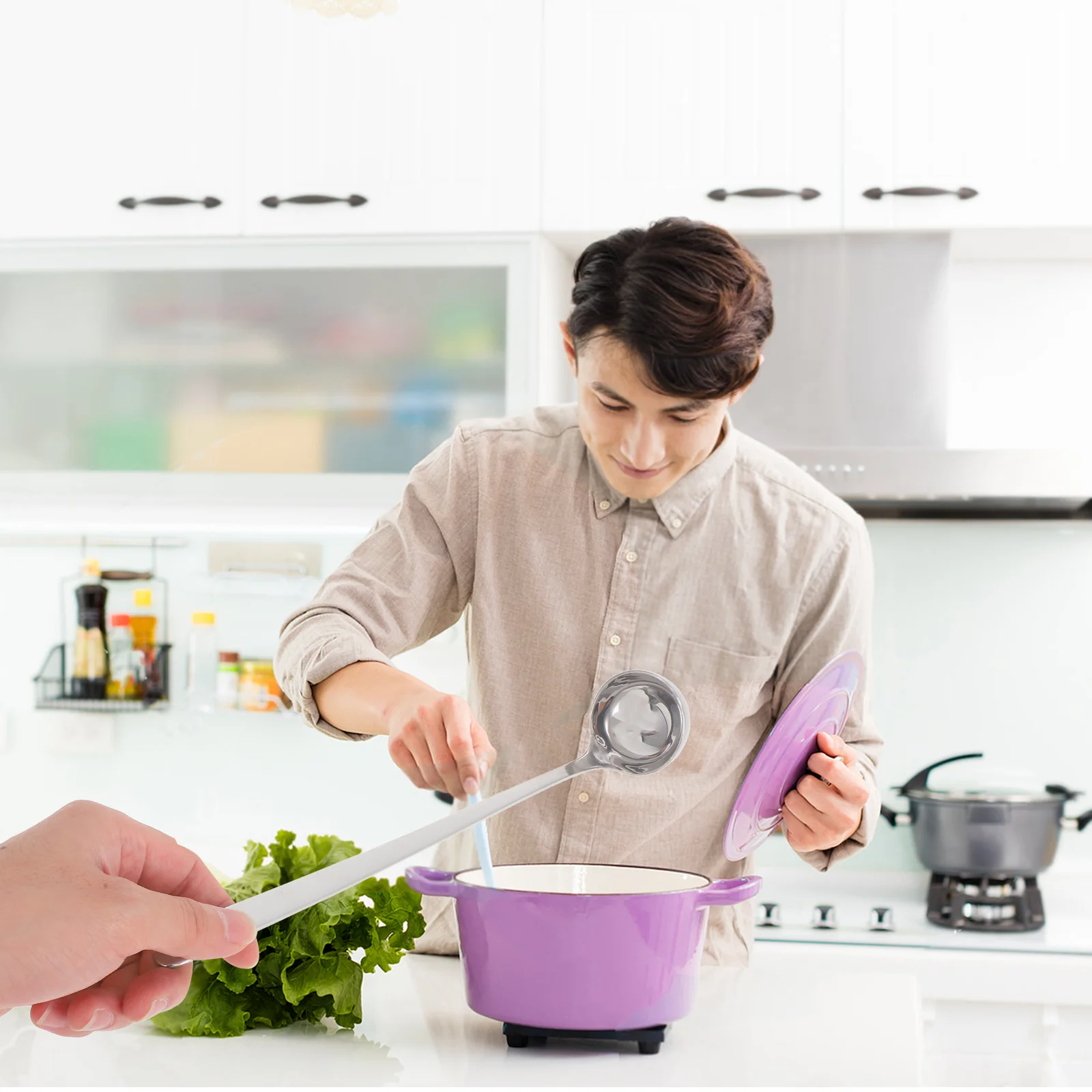 Сервировочная длинная ложка для смешивания кухонные ложки супа приготовления