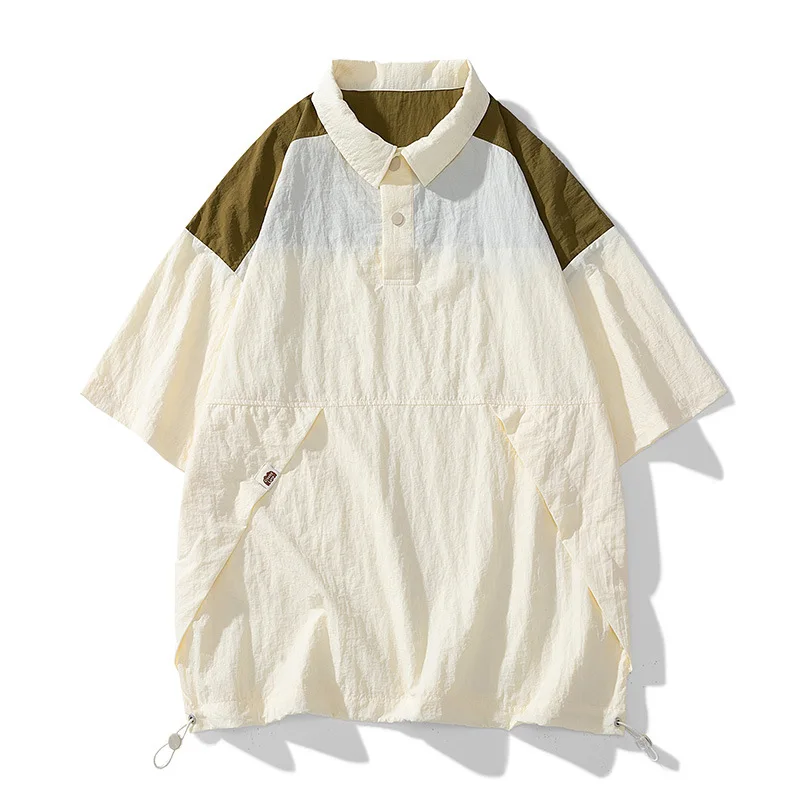 Летняя мужская футболка из тонкого ледяного шелка быстросохнущая с короткими