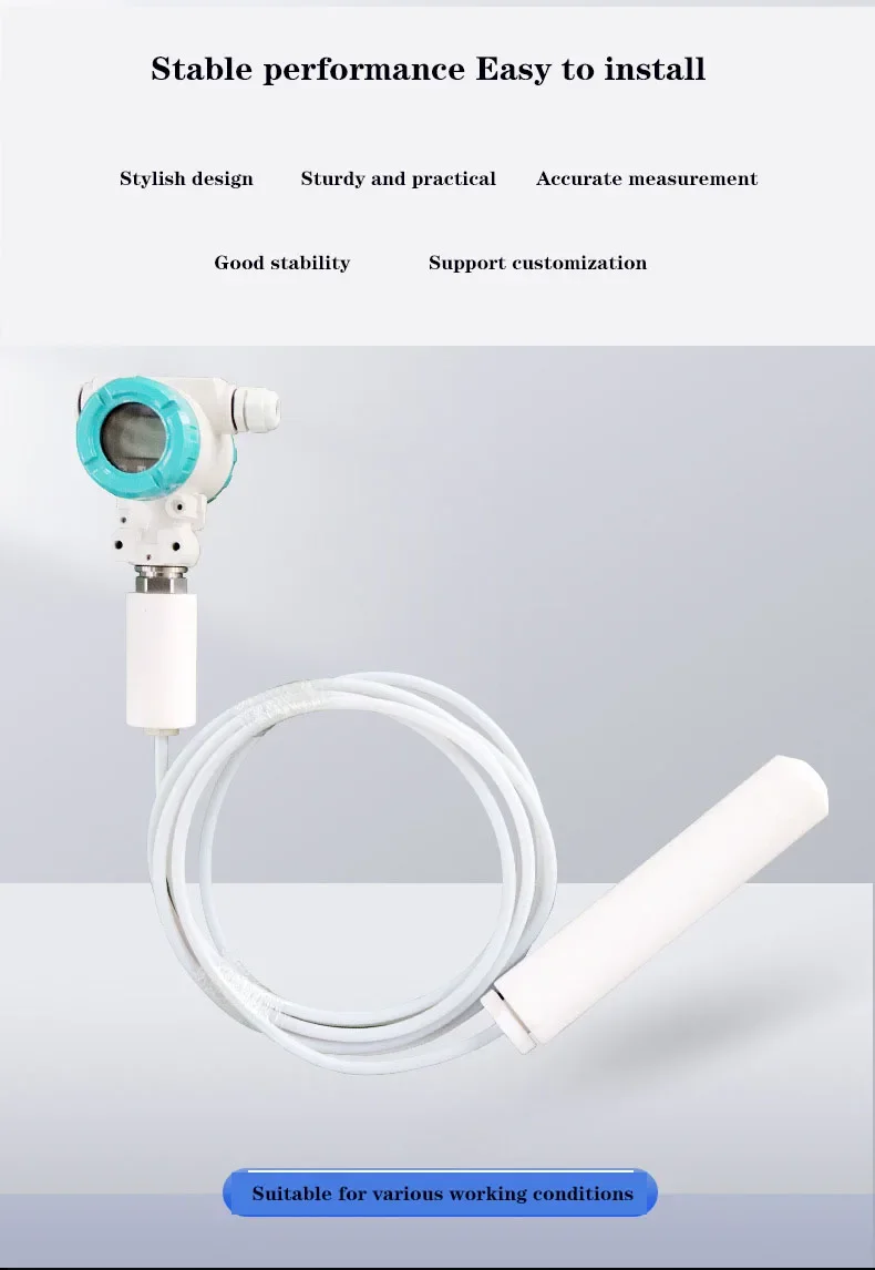 Флюоресцентный датчик уровня жидкости с антикоррозийным статическим давлением