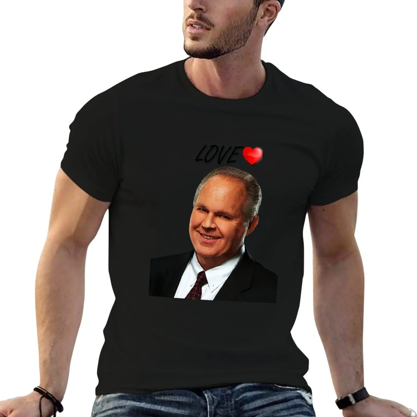 Фото Футболка Love Rush Limbaugh, однотонная футболка больших размеров №1