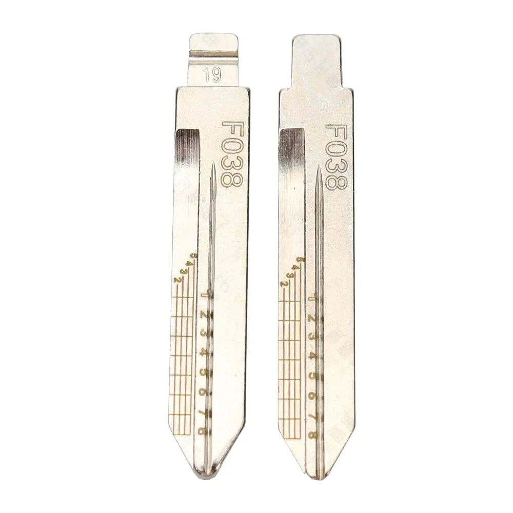 10 шт. FO38 выгравированное лезвие ключа для резки зубов заготовка (No 19)