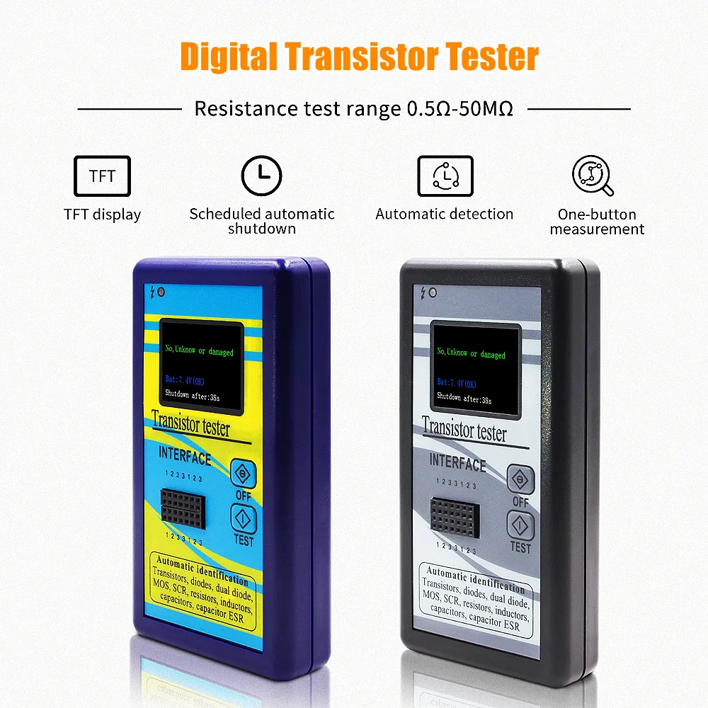 

NEW! M328 Multi-Purpose Transistor Tester 1.8 Inch TFT LCD Diode Resistor ESR Capacitance Inductor LCR Meter