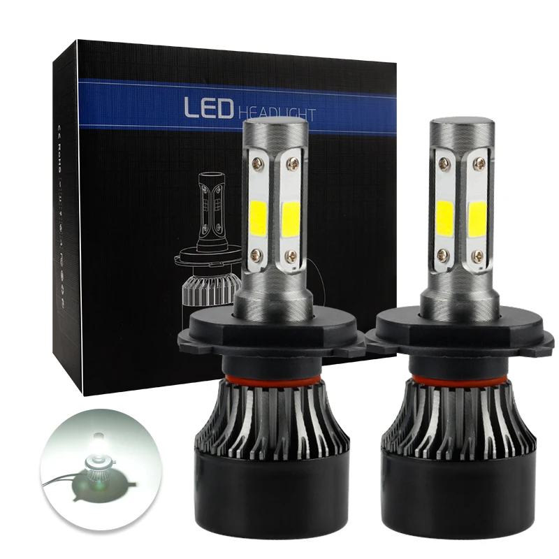 

OKEEN 2 шт. 80 Вт H7 светодиодный головной светильник лампы H4 H1 H11 9005 9006 HB3 HB4 вождения светильник высокой ближнего света авто светильник лампы 6500K 14000LM 12V