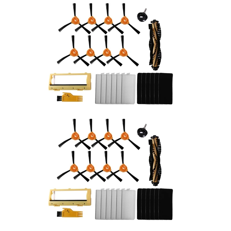 

36Pcs Side Brush Main Brush Frame Cover Caster Wheel Filter For ECOVACS DEEBOT 600 601 605 710 N79 N79S