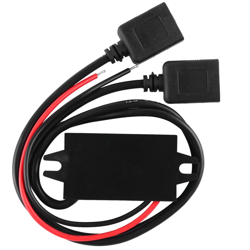 

NEW-Universal USB Port 12V To 5V Reduction Voltage 3A USB 2.0 Navigator Carcorder Power Converter Car Charger With Dual USB