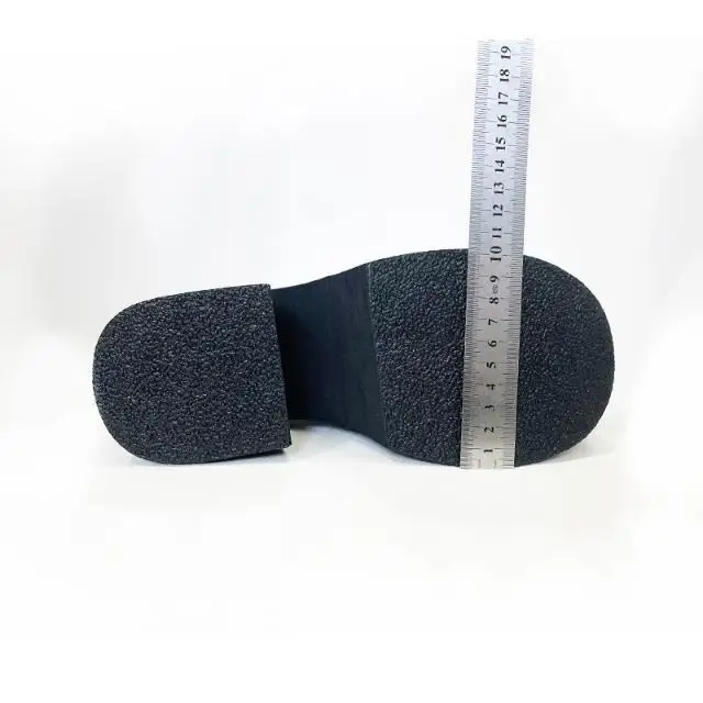 Thick Bottom Chunky Heel Muffin Bottom Closed-Toe Slippers Super High Heel Large Size Size 414243 Women's Summer Half Pumps