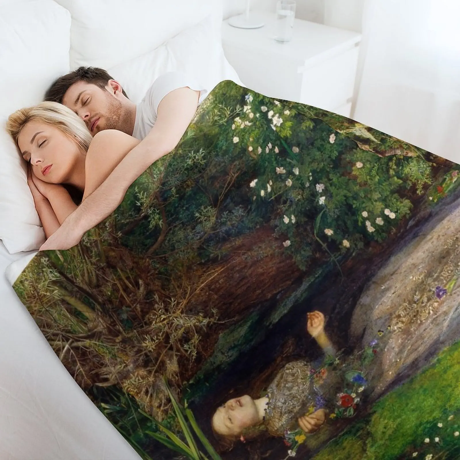 Офелия - John Everett Millais Плед Кровать для младенцев Одеяла