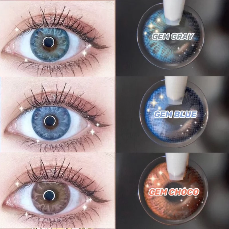 gem seriers 2pcs colored contact lenses eye year toss soft contact lenses color natural looking contact lens for eyes bio essenc free global shipping