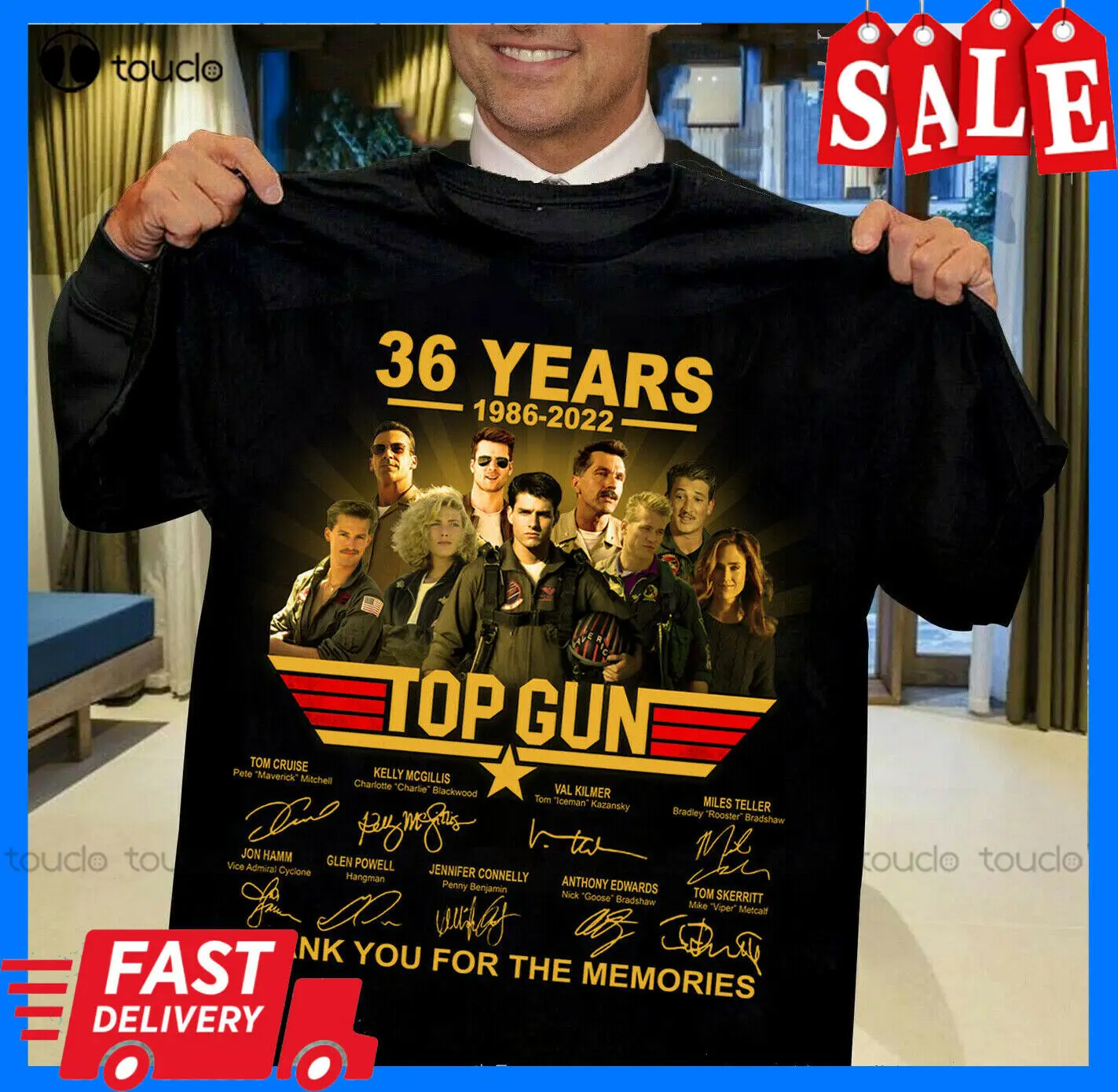 

Top Gun 36 Years Of 1986 2022Thank You For The Memories Signature T-Shirt Unisex Red Shirts Xs-5Xl Unisex Streetwear Gd Hip Hop