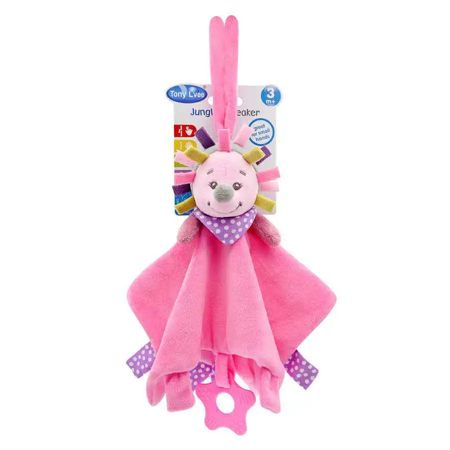Игрушка-грызунок для малышей Baby Teether Rattle Toy Soft Soothe Towel Cartoon Animals Doll Sleeping Stuffed Plush Toys for Kids Toddler 0 24 Months.
