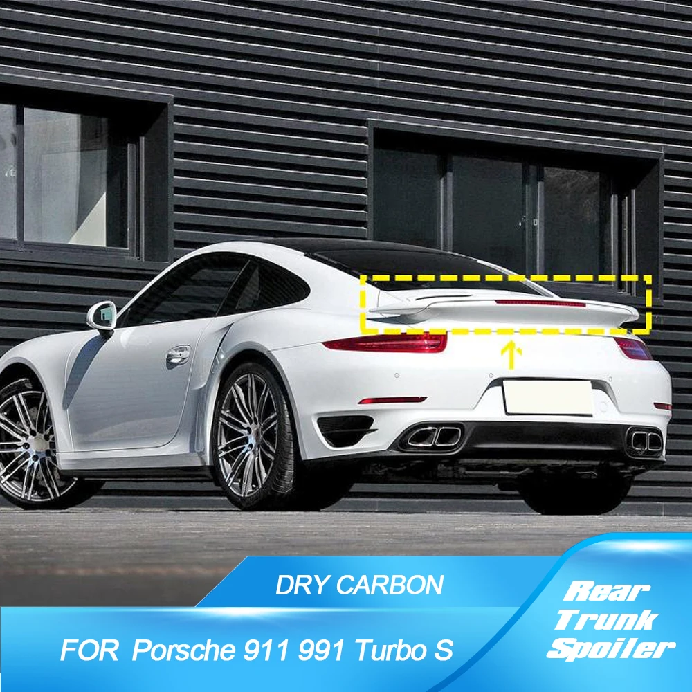 

Carbon Fiber Rear Trunk Spoiler Carbon Fiber for Porsche 911 Turbo 2014 - 2016 Rear Trunk Boot Lip Lid Rear Spoiler Wing