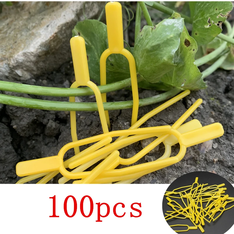 

100pcs Plastic Plant Climbing Support Clips Plant Vine Holder For Flower Strawberry Seedling Tomato Garden Buildings Supplies