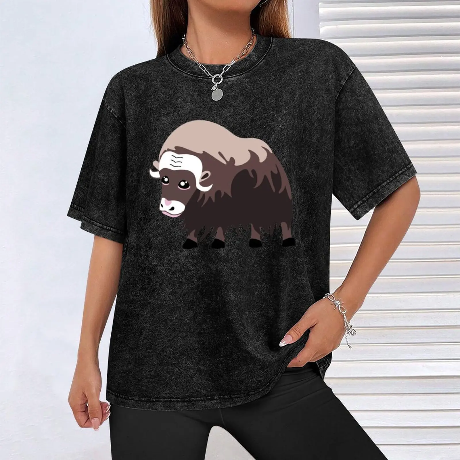 Футболка Muskox мускус бык и мускус-лиса северные дикие животные мужская одежда