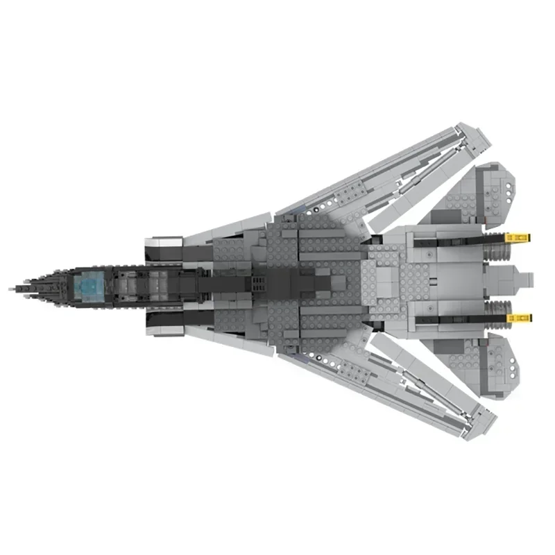 Moc строительные кирпичи модель военного самолета F-14 Tomcat технология истребителя