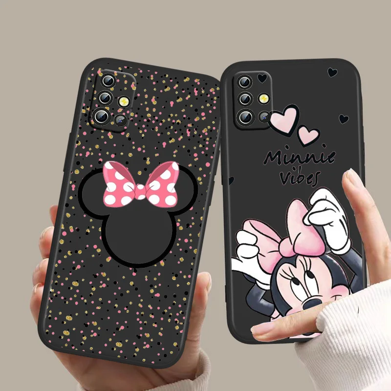 

Pretty Minnie Disney Phone Case For OPPO Find X2 X3 X5 Lite Neo Pro Reno2 Reno4 Reno5 Reno6 Reno7 Black Funda Cover Soft Back