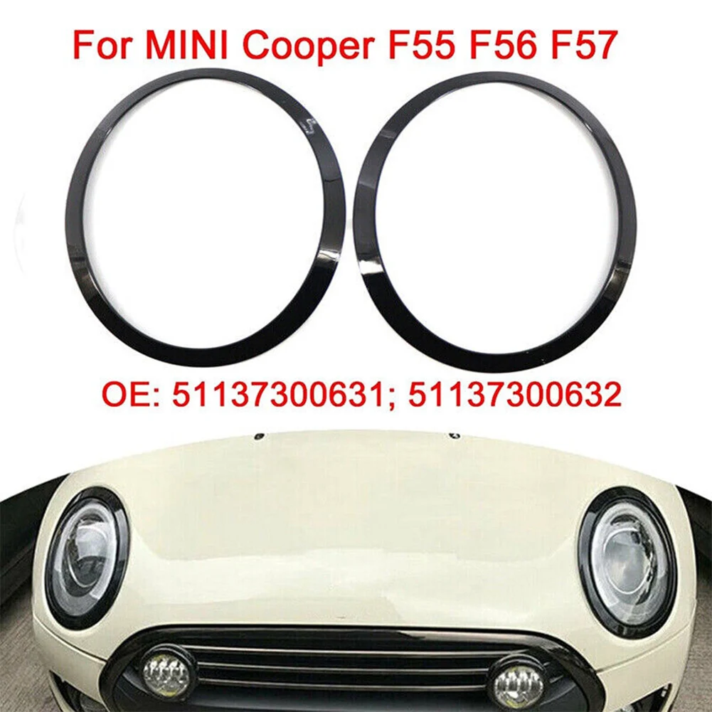 

4 PCS Car Headlight Ring Bezel Trim Surround Cover Rear Light Frame 51137300631 For Mini For Cooper F55 F56 F57 2014-2021