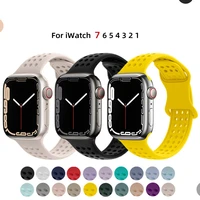 strap for apple watch band 44mm 40mm 38mm 42mm breathable honeycomb silicone watch band for apple watch series 7 6 5 4 3 2 1