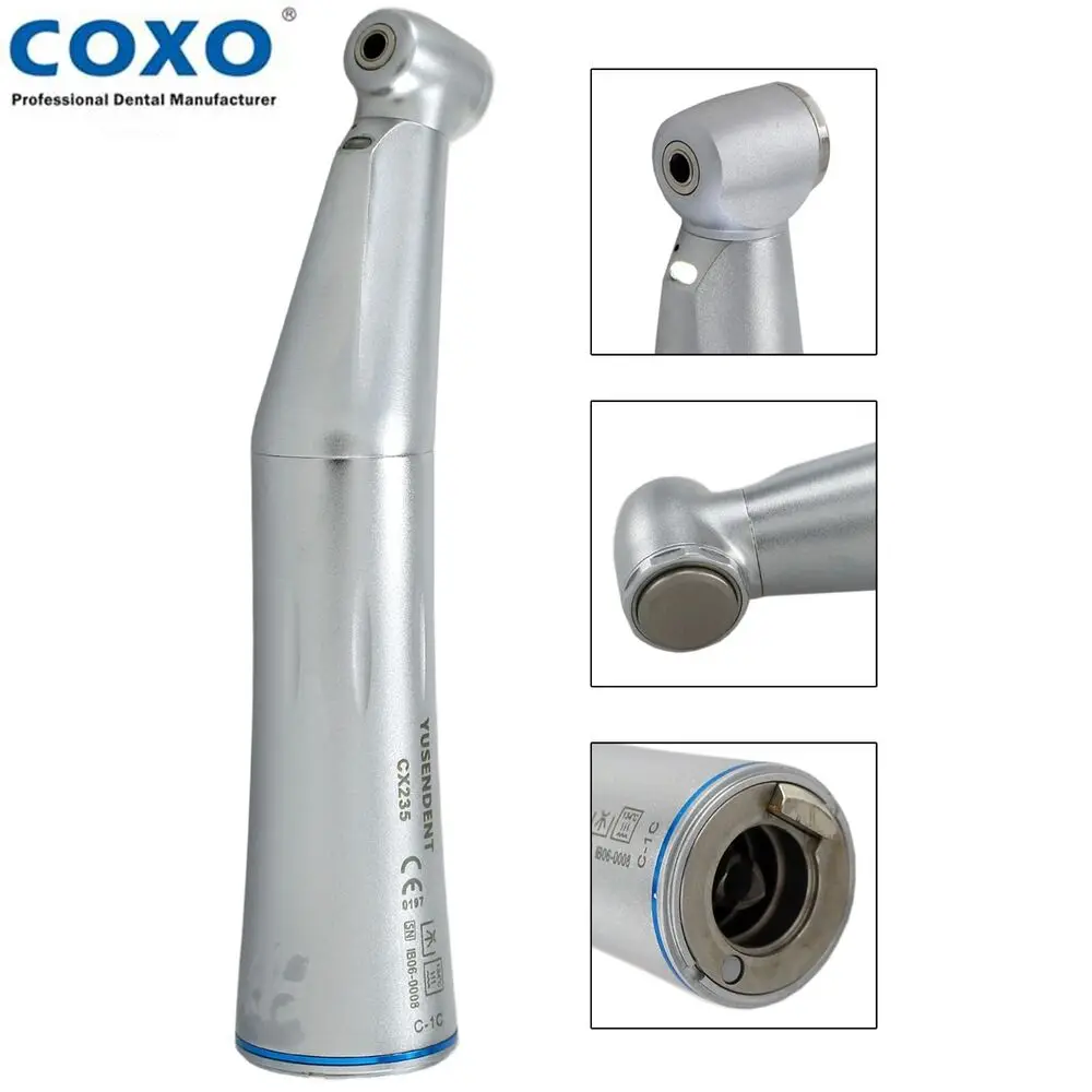 COXO Dental Fiber Optic Contra Angle Low Speed Handpiece Inner Water CX235-1C