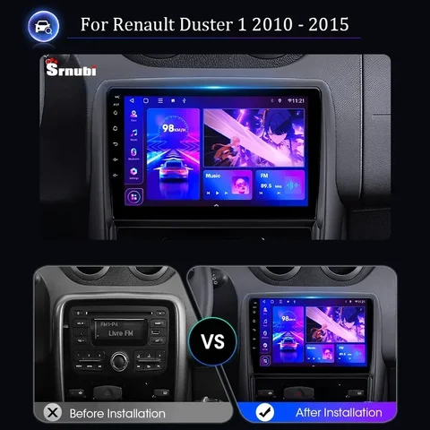 Автомагнитола Srnubi 2DIN на Android 2010 для Renault Duster 1 2014-2015 для Nissan Terrano 3 2022-