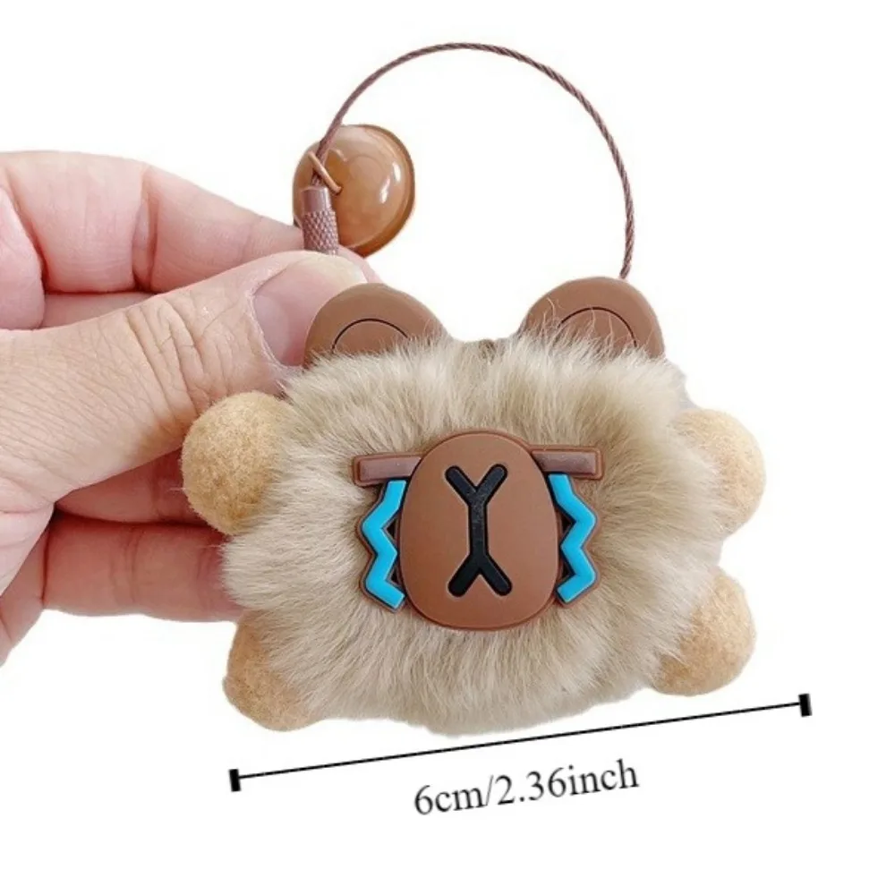 Ювелирные аксессуары мех кролика капибары брелок для ключей с собакой волосатый